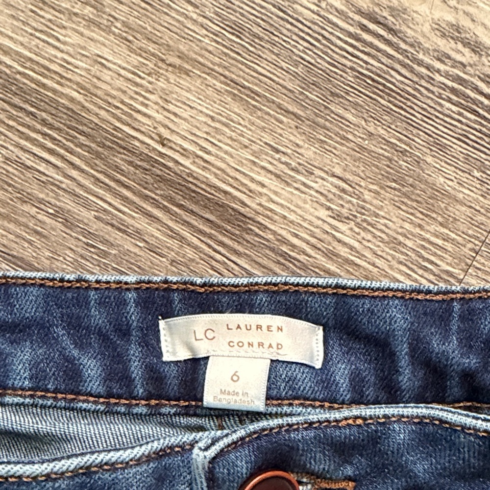 TWO for price of One! LC Lauren Conrad Dark Blue Flare Jeans & light blue pair. - Picture 2 of 5